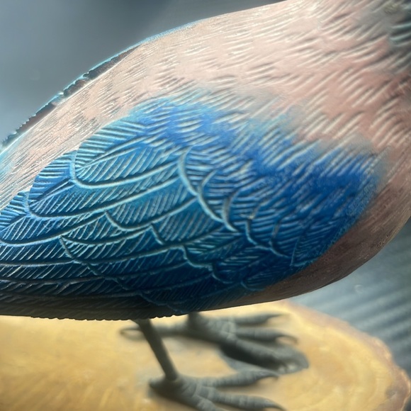 Hand Carved Hand Painted Fine Collection Wood Decoy Shore Bird Vintage - Picture 10 of 15